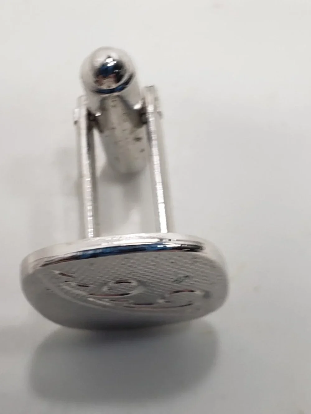 Vintage Silver Tone Swirl Engraved Cufflinks Formal Wedding Mens Jewelry